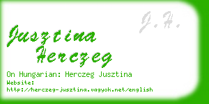 jusztina herczeg business card